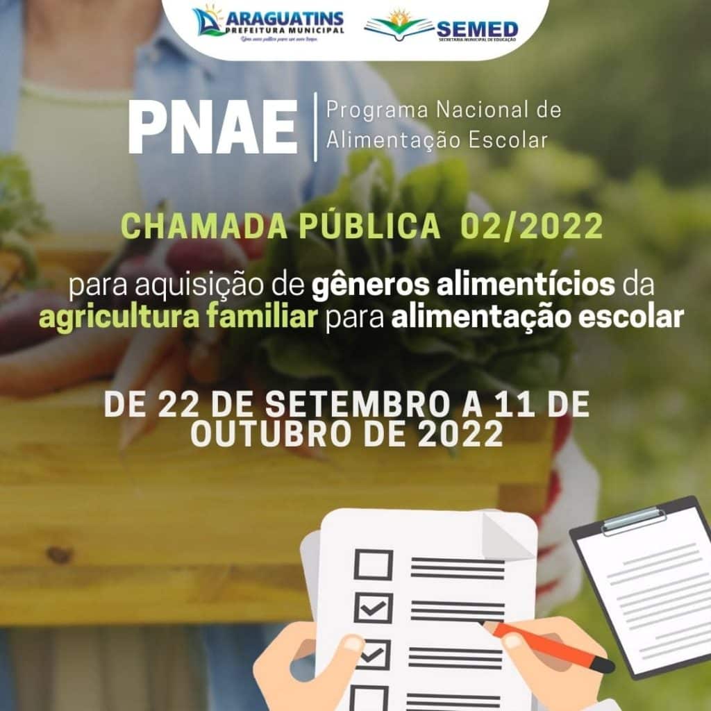 Semed Abre Chamada Pública Para Aquisição De Alimentos Diretamente Da Agricultura Familiar Local 1678